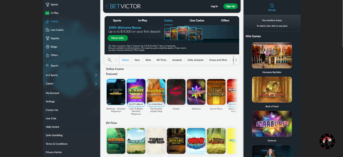 betvictor online casino
